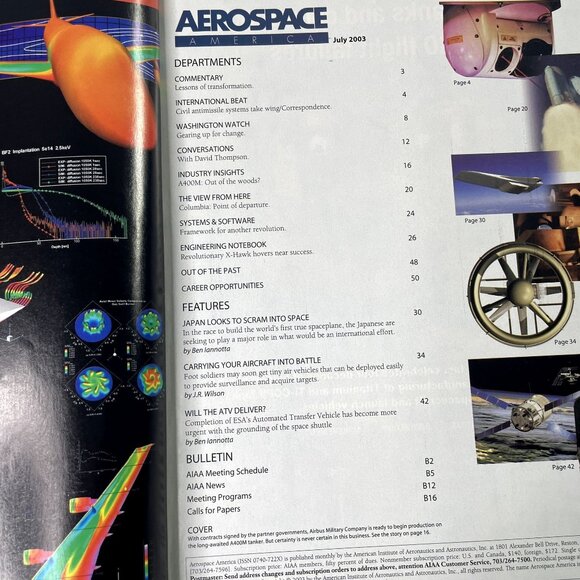 Aerospace America Magazine u July 2003 Vol 41  No 7 A400M - Picture 3 of 4